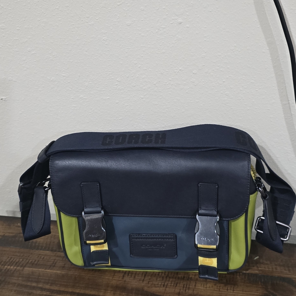 Coach Black, Green, and Blue Crossbody Bag